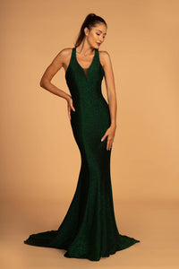 Elizabeth K GL2549 Open-Back Mermaid Long Dress - Green - SohoGirl.com