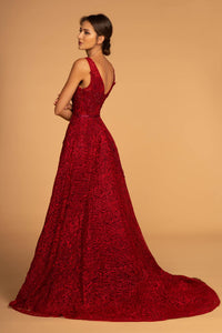 Elizabeth K GL2566 Sleeveless Lace Gown - Burgundy - SohoGirl.com
