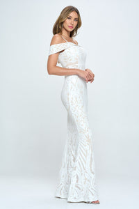 RICARICA OFF SHOULDER WITH SWEETHEART NECKLINE-WHITE/NUDE - SohoGirl.com