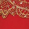 Elizabeth K GL1301P Open Back Contrast Bead Embellished Halter Neck Full Length Gown in Red - SohoGirl.com