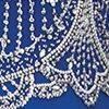Elizabeth K GL1301P Open Back Contrast Bead Embellished Halter Neck Full Length Gown in Royal Blue - SohoGirl.com