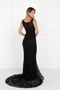 Elizabeth K GL1544 Lace Mermaid Dress in Black - SohoGirl.com