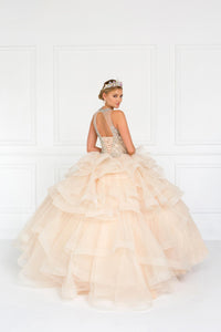 Elizabeth K GL1552 Sweetheart Ball Gown Dress in Champagne - SohoGirl.com