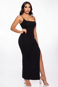Chanel Chain Tank Slit Dress - Black - SohoGirl.com