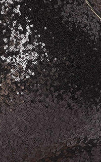 Sequin Cowl Neck Mini Dress - Black - SohoGirl.com