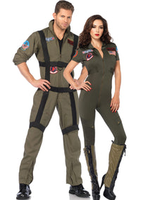 Top Gun Costume Flight Suit - Khaki - SohoGirl.com