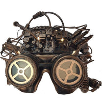 Steampunk LED Light Up Goggle Helmet Mask - Copper - SohoGirl.com