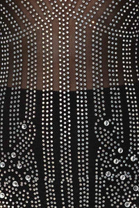 Rhinestone Embellished Jumpsuit in Black - SohoGirl.com