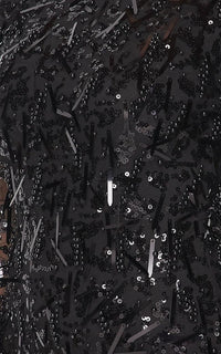 Black Sword Shaped Sequin Mini Dress - SohoGirl.com