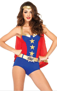 Comic Book Girl Costume in Blue and Red - SohoGirl.com