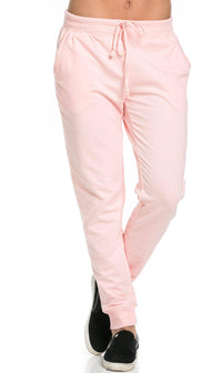 Classic Drawstring Jogger Pants in Blush (Plus Sizes Available) - SohoGirl.com