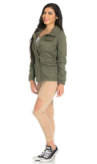 Utility Trench Coat in Olive (Plus Sizes Available) - SohoGirl.com