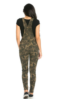 Ripped Skinny Leg Overalls in Camouflage (Plus Sizes Available) - SohoGirl.com