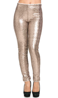 Gold Allover Sequin Party Pants (Plus Sizes Available) - SohoGirl.com