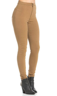 Super High Waisted Stretchy Skinny Jeans (S-3XL) - Mocha - SohoGirl.com