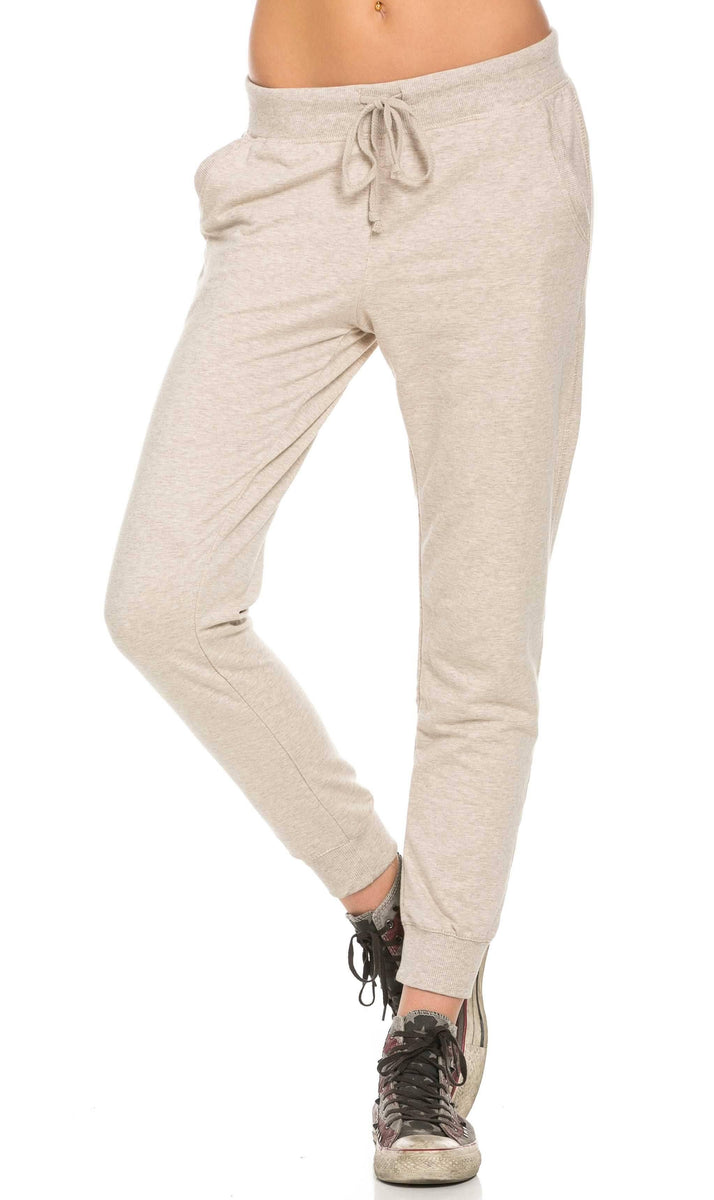 Classic Drawstring Jogger Pants - Oatmeal – SohoGirl.com
