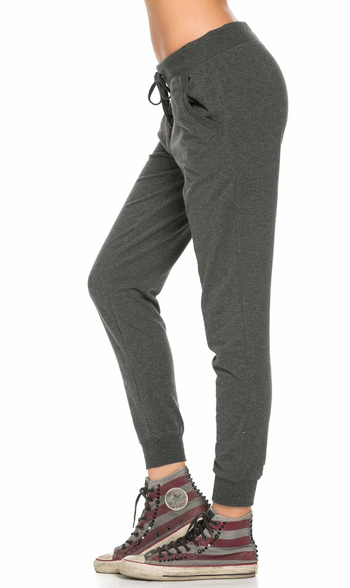 Classic Drawstring Jogger Pants - Charcoal – SohoGirl.com