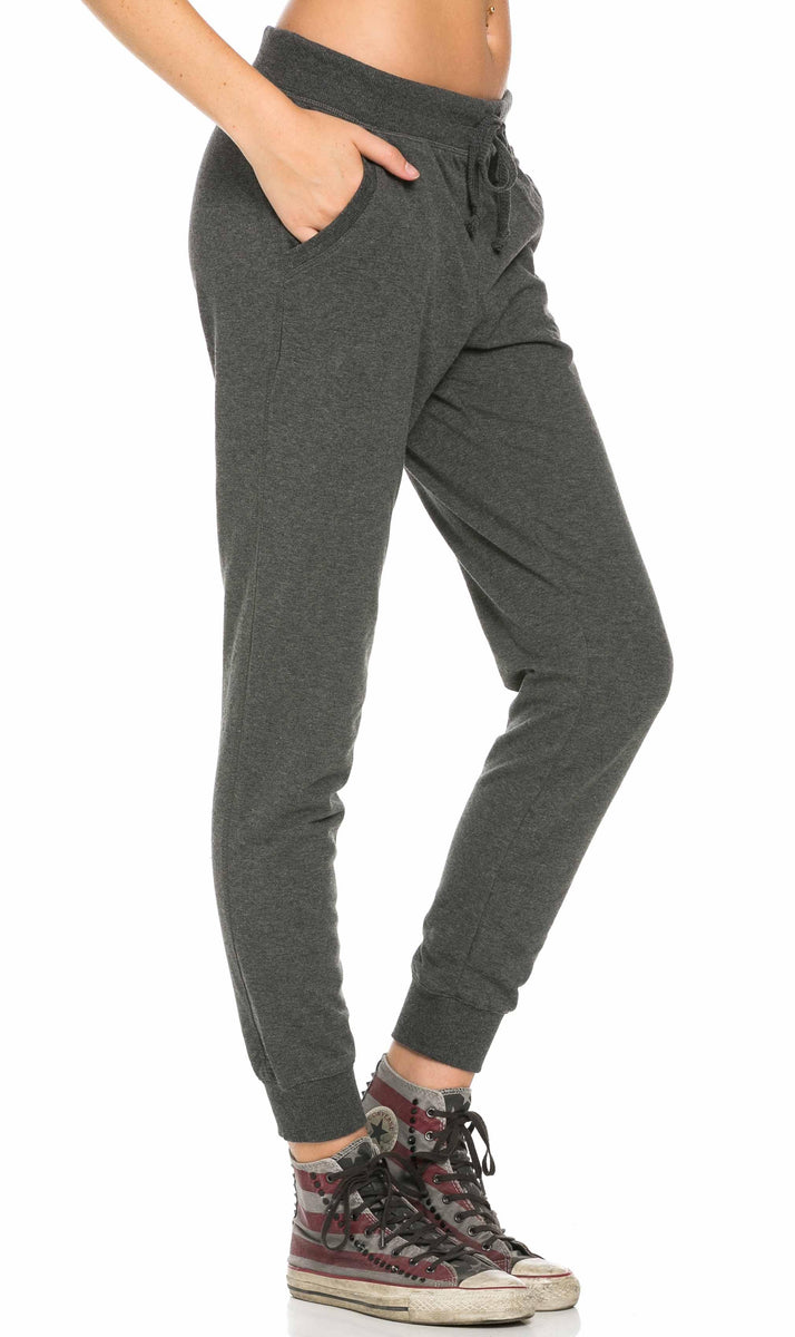 Classic Drawstring Jogger Pants - Charcoal – SohoGirl.com