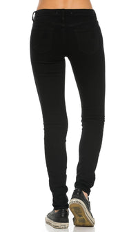 Classic Destructed Skinny Jeans in Black (Plus Sizes Available) - SohoGirl.com