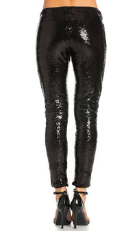 Black Allover Sequin Party Pants - SohoGirl.com