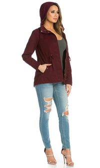 Hooded Parka Coat in Burgundy (Plus Sizes Available S-3XL) - SohoGirl.com
