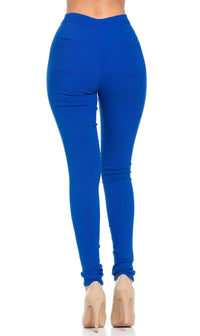 Super High Waisted Stretchy Skinny Jeans (S - 3XL) - Royal Blue - SohoGirl.com