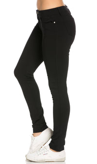 Classic Stretch Knit Skinny Pants in Black (Plus Sizes Available) - SohoGirl.com