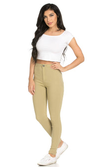 Super High Waisted Stretchy Skinny Jeans (S - 3XL) - Khaki - SohoGirl.com