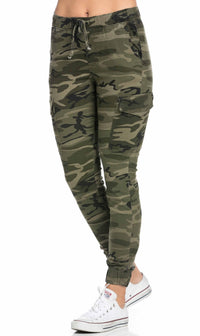 Drawstring Camouflage Cargo Jogger Pants (Plus Sizes Available) - SohoGirl.com
