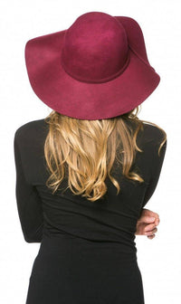 Solid Floppy Hat in Burgundy - SohoGirl.com